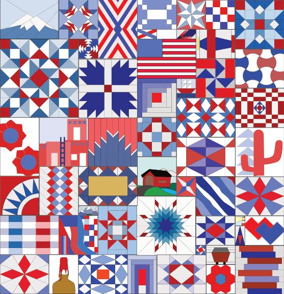Quarter Millennial Quilt: 50 Blocks for 50 States (PDF)