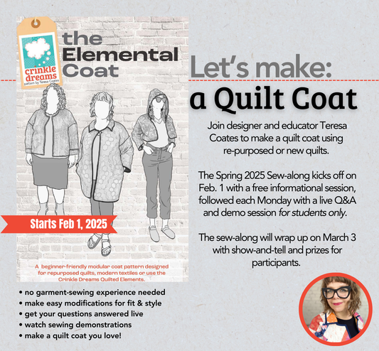 Quilt Coat Sew Along + Workshop, Spring 2025